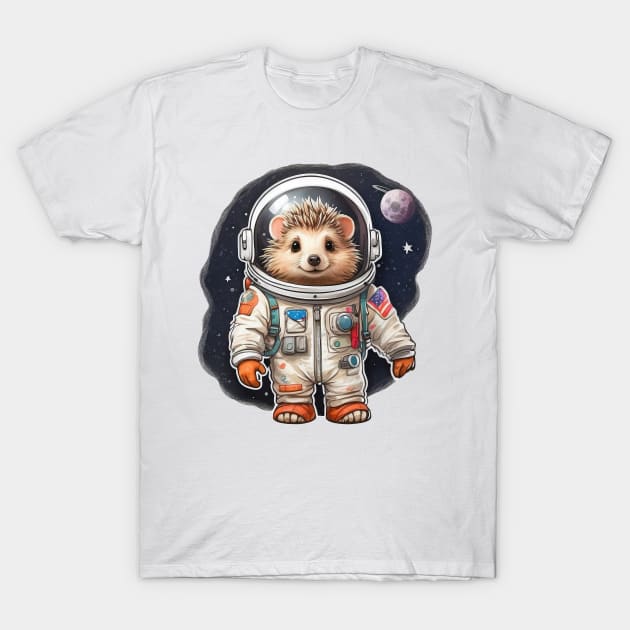 Hedgehog astronaut T-Shirt by Ingridpd